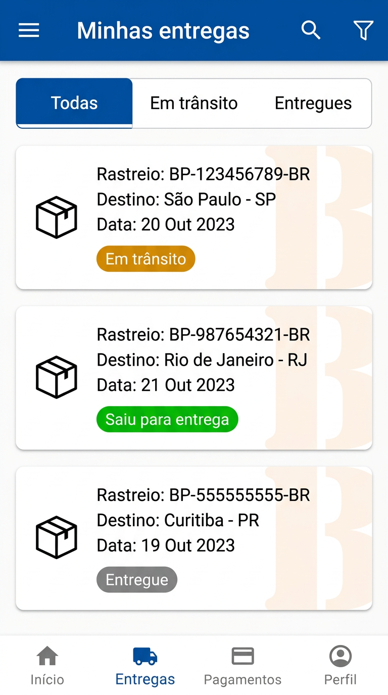 Tela 4 do aplicativo Braspress